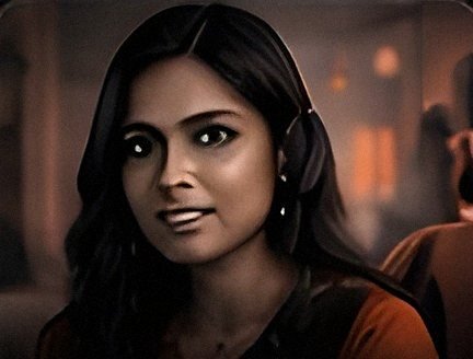 Flickoo host in a warm-lit cinema set