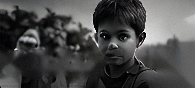Child looking into the camera